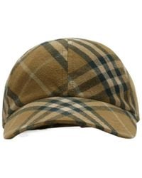 Burberry - Check Printed Baseball Cap - Lyst