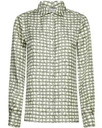 Max Mara - Pattern Printed Long-Sleeved Shirt - Lyst