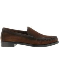 Prada - Suede Leather Loafers - Lyst