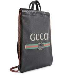 Gucci - Logo Drawstring Backpack - Lyst