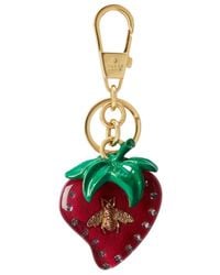Gucci - Bee Strawberry-Shaped Keyring - Lyst