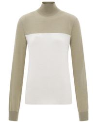 Ferragamo - Two Tone Turtleneck - Lyst