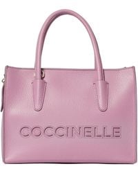Coccinelle - Myrtha Debossed-Logo Tote Bag - Lyst