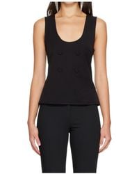GIMAGUAS - Low Round-Neck Tank Top - Lyst