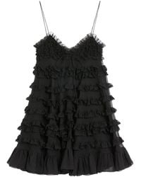 Valentino - Chiffon Short Dress - Lyst