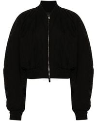 ANDAMANE - Sierra Zip-Up Cropped Bomber Jacket - Lyst