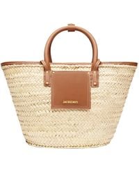 Jacquemus - The Soli Logo Plaque Basket Bag - Lyst