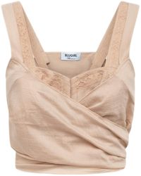 Blugirl Blumarine - Lace-Details Flap-Pocket Shirt - Lyst