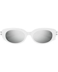 McQueen - Eyewear Oval Frame Sunglasses - Lyst