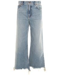 Chloé - Denim Trousers With Belt Loops - Lyst