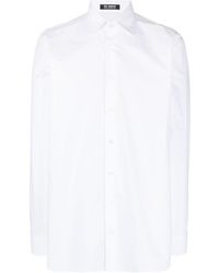 Raf Simons - Mesh-Detail Cotton Shirt - Lyst