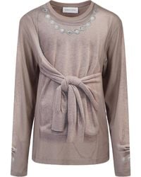 Marine Serre - Trompe L'Oeil Long Sleeved T-Shirt - Lyst