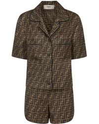 Fendi - Ff Monogrammed Short-Sleeve Pyjamas Set - Lyst