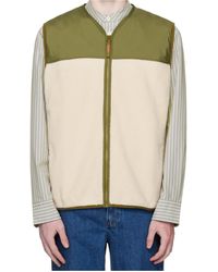 A.P.C. - Fleece-Paneled Zip-Up Vest - Lyst