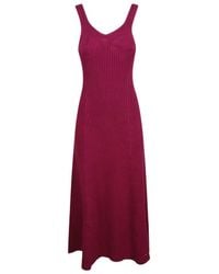 Jil Sander - Ribbed Knitted Flared Midi Dress - Lyst