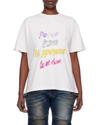 we11done - Peace Logo-Print T-Shirt - Lyst