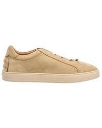 Tod's - Gommino-Detail Lace-Up Sneakers - Lyst