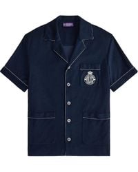 Ralph Lauren - Short-Sleeve Embroidered Cabana Shirt - Lyst