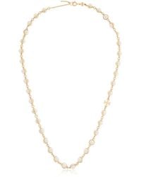 Tory Burch - Pearl Cross Necklace - Lyst
