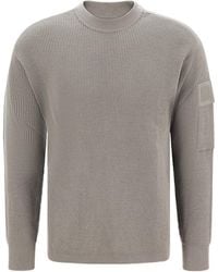 C.P. Company - Merino Wool Blend Round-Neck Jumper - Lyst