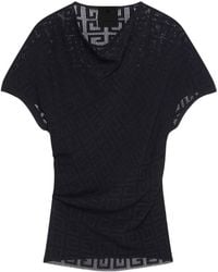 Givenchy - 4G Jacquard Draped Top - Lyst
