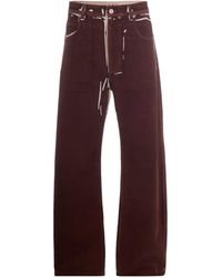 Marni - Screen-Printed Denim Wide-Leg Trousers - Lyst