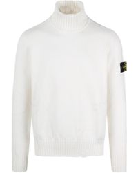 Stone Island - Logo Patch Turtleneck Jumper - Lyst