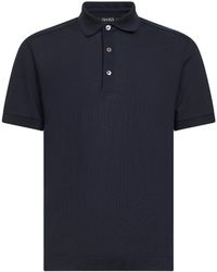 ZEGNA - Ribbed Knit Polo Shirt - Lyst