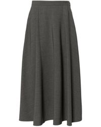 Valentino - Vlogo Straight Hem Midi Skirt - Lyst