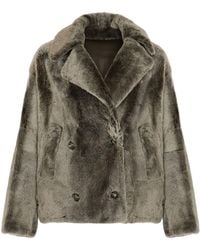 Yves Salomon - Shearling Pea Jacket - Lyst