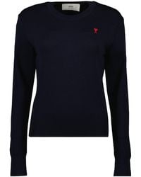 Ami Paris - Ami Quota Ami De Coeur Knitted Sweater - Lyst