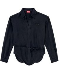 DIESEL - C-Delphos-S3 Wrap-Around Shirt - Lyst