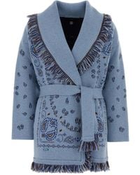 Alanui - Bandana Jacquard Belted Coat - Lyst