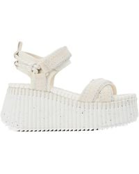 Chloé - Chloé Nama Platform Sandals - Lyst