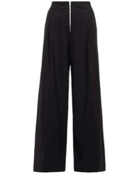 Proenza Schouler - High-Rise Wide-Leg Wool-Blend Pants - Lyst