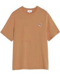 Maison Kitsuné - Maison Kitsuné Fox Head Patch Crewneck T-Shirt - Lyst