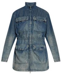 DIESEL - Flap-Pocket Denim Jacket - Lyst