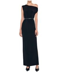 Norma Kamali - One-Shoulder Draped Maxi Dress - Lyst