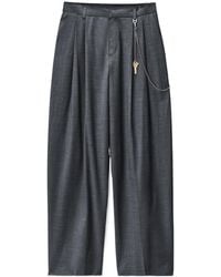 Alexander Wang - Chain-Detailed Pleated Trousers - Lyst