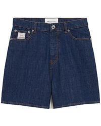 Ami Paris - Heritage Label Denim Shorts - Lyst