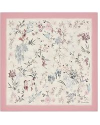 Dior Saisons Printemps-Été 90 Square Scarf in White | Lyst
