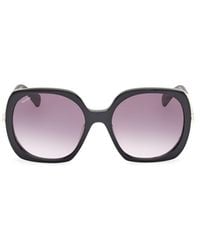 Max Mara - Oval Frame Sunglasses - Lyst
