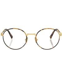 Miu Miu - Eyewear Round Frame Glasses - Lyst