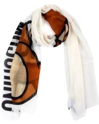 Moschino - Teddy Bear Printed Scarf - Lyst