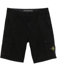 Stone Island - Logo Patch Cargo Shorts - Lyst