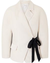 Lanvin - Flap-Pocket Tie-Detail Blazer - Lyst