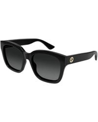 Gucci - Eyewear Rectangular Logo-Temple Sunglasses - Lyst