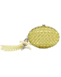 Self-Portrait - Oval Crystal Chain Clutch Bag - Lyst