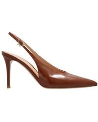 Gianvito Rossi - Robbie Pointed Toe Slingback Pumps - Lyst