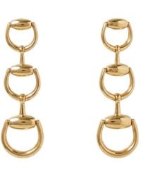 Gucci - Horsebit 18K Drop Earrings - Lyst